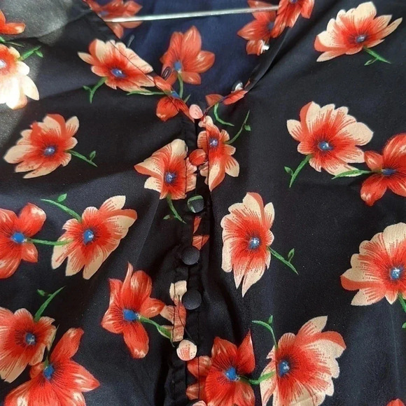 Influences Blue and Red Floral Dress Size 10 - Picture 8 of 14